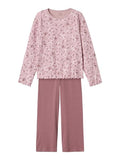 Name it Mädchen Schlafanzug Pyjama Stretch MAUVE FLOWER NKFNIGHTSET