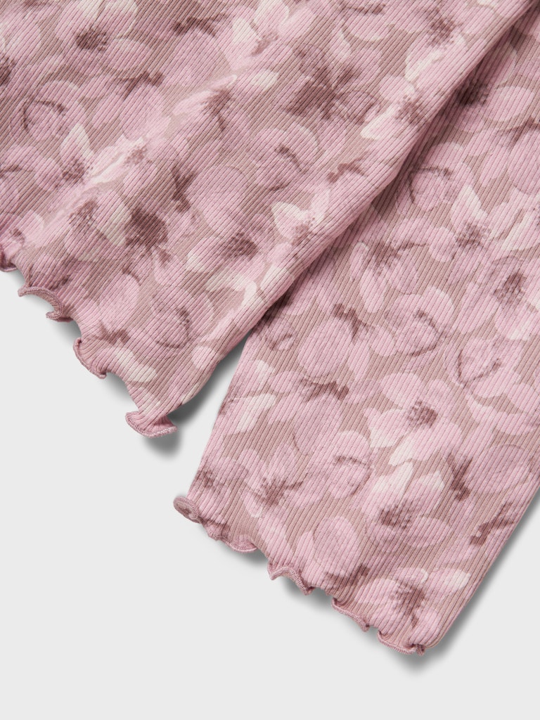 Name it Mädchen Schlafanzug Pyjama Stretch MAUVE FLOWER NKFNIGHTSET