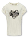 Only Mädchen T-Shirt Amore Leo Geschenkidee KOGLUCY LIFE S/S AMORE