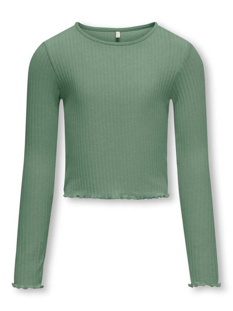 Only Mädchen Langarmshirt Rippshirt Geschenkidee KOGNELLA L/S O-NECK