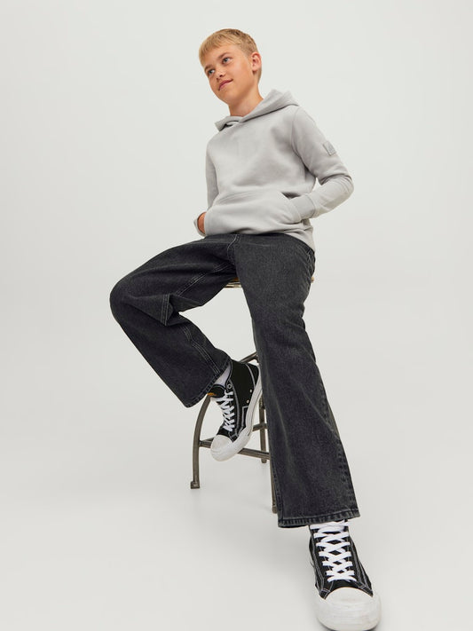 Jack & Jones Jungen Jeans Baggy JJIALEX 12244624 Black Waschung weites Bein