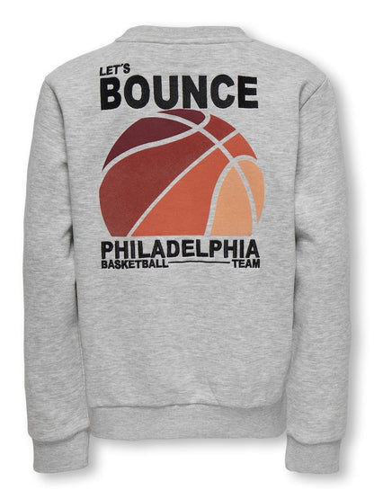 Only Jungen Sweatshirt Pulli Rückendruck Stickerei Geschenk