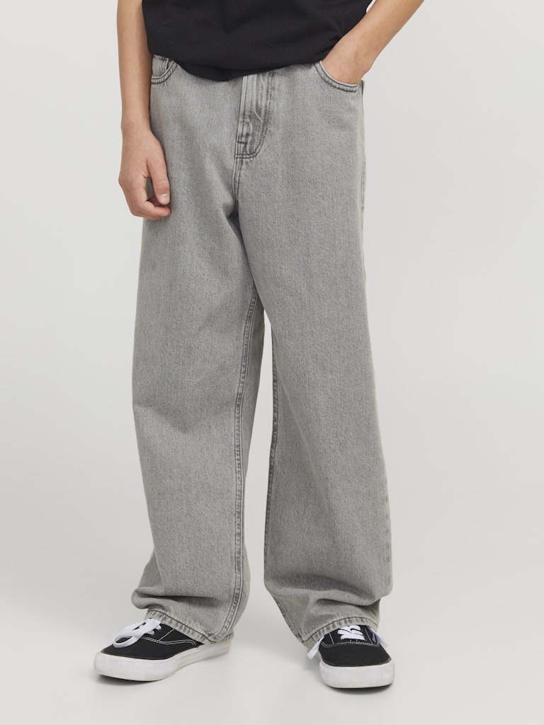 Jack & Jones Jungen Jeans Baggy Hellgrau weites Bein JJIALEX