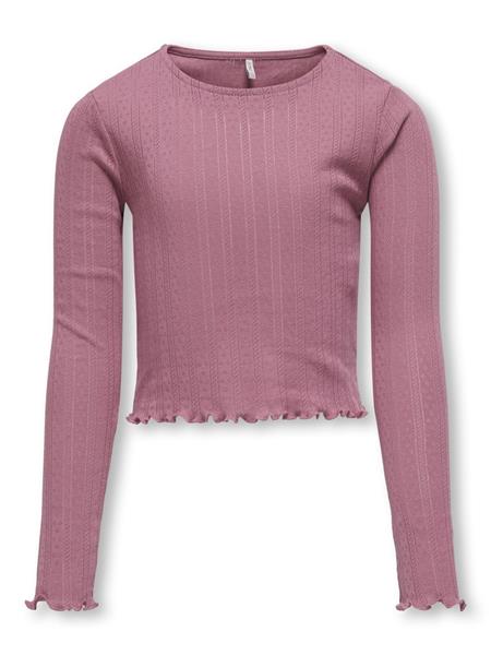 Only Mädchen T-Shirt Rippshirt KOGCARLOTTA L/S TOP