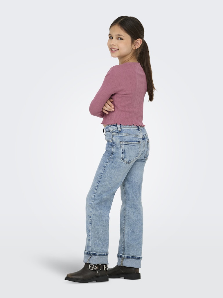 Only Mädchen T-Shirt Rippshirt KOGCARLOTTA L/S TOP