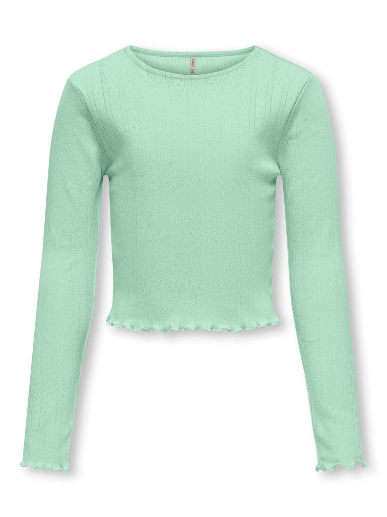 Only Mädchen T-Shirt Rippshirt KOGCARLOTTA L/S TOP