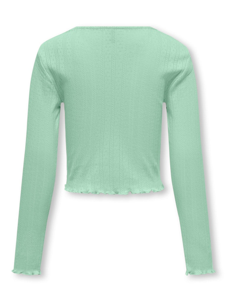 Only Mädchen T-Shirt Rippshirt KOGCARLOTTA L/S TOP