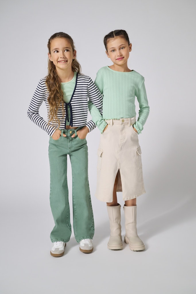 Only Mädchen T-Shirt Rippshirt KOGCARLOTTA L/S TOP