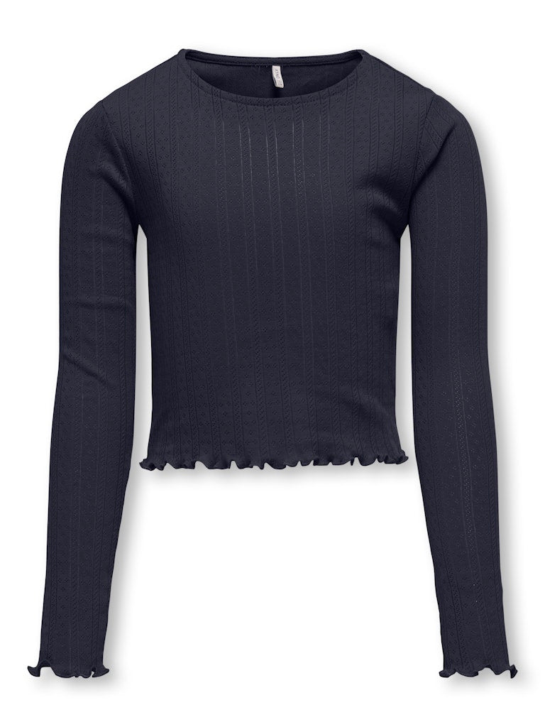 Only Mädchen T-Shirt Rippshirt KOGCARLOTTA L/S TOP