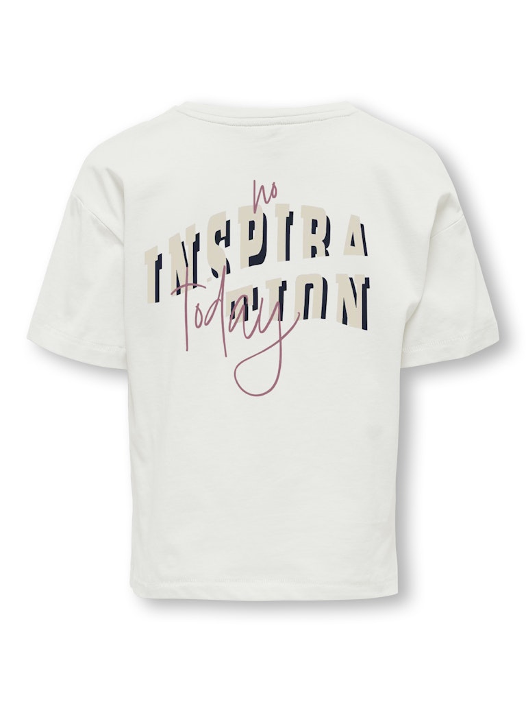 Only Mädchen T-Shirt KOGBBA 15343369 Logo Rückendruck Stickerei