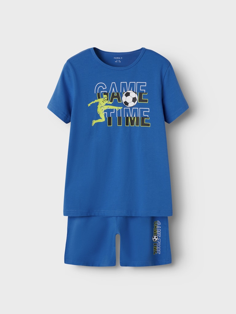 Name it Jungen Schlafanzug kurz Pyjama Fußball Geschenk