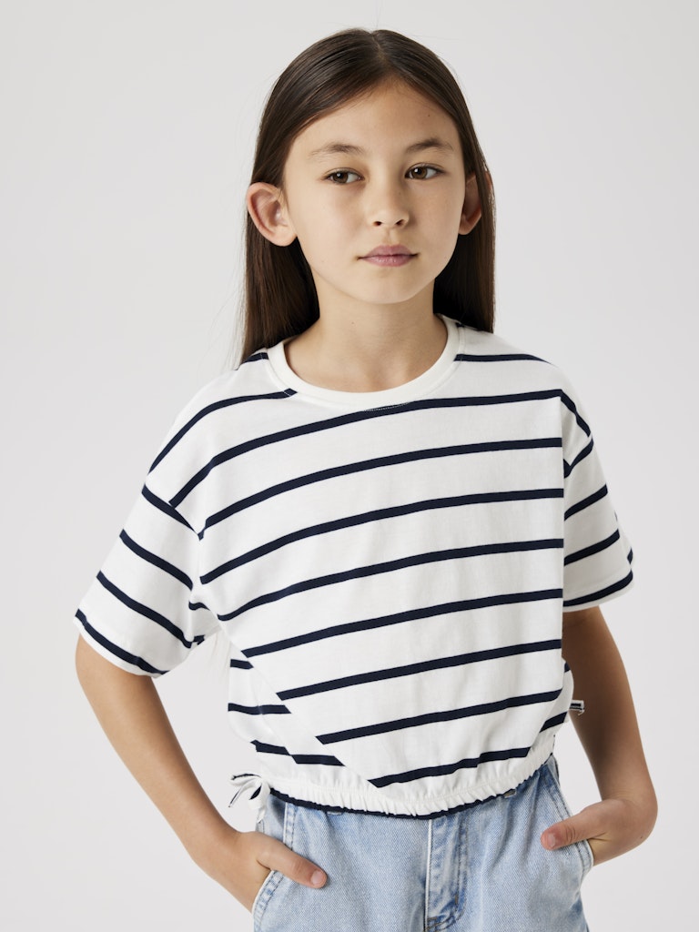 Name it Mädchen T-Shirt SS CROPPED Streifen NKFFUNION