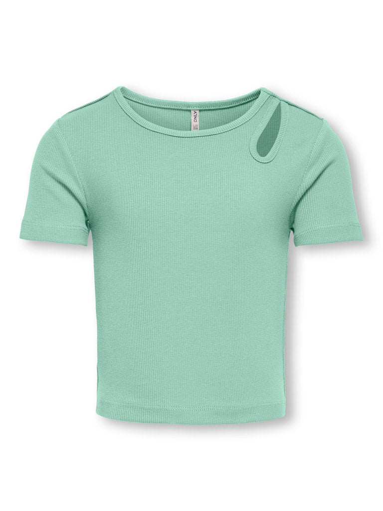 Only Mädchen T-Shirt Rippshirt Geschenkidee edel top KOGNESSA LIFE