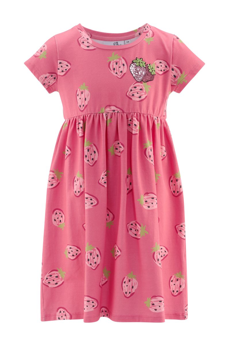 Happy Girls Mädchen Sommerkleid Jerseykleid Erdbeere Geschenkidee