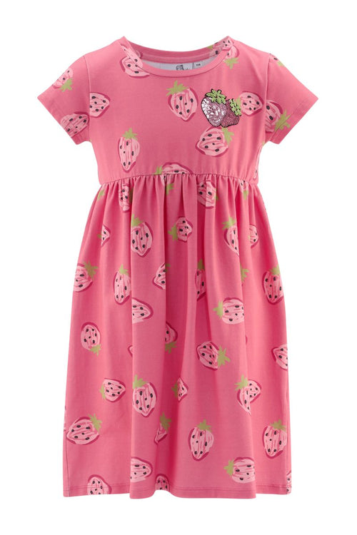 Happy Girls Mädchen Sommerkleid Jerseykleid Erdbeere Geschenkidee