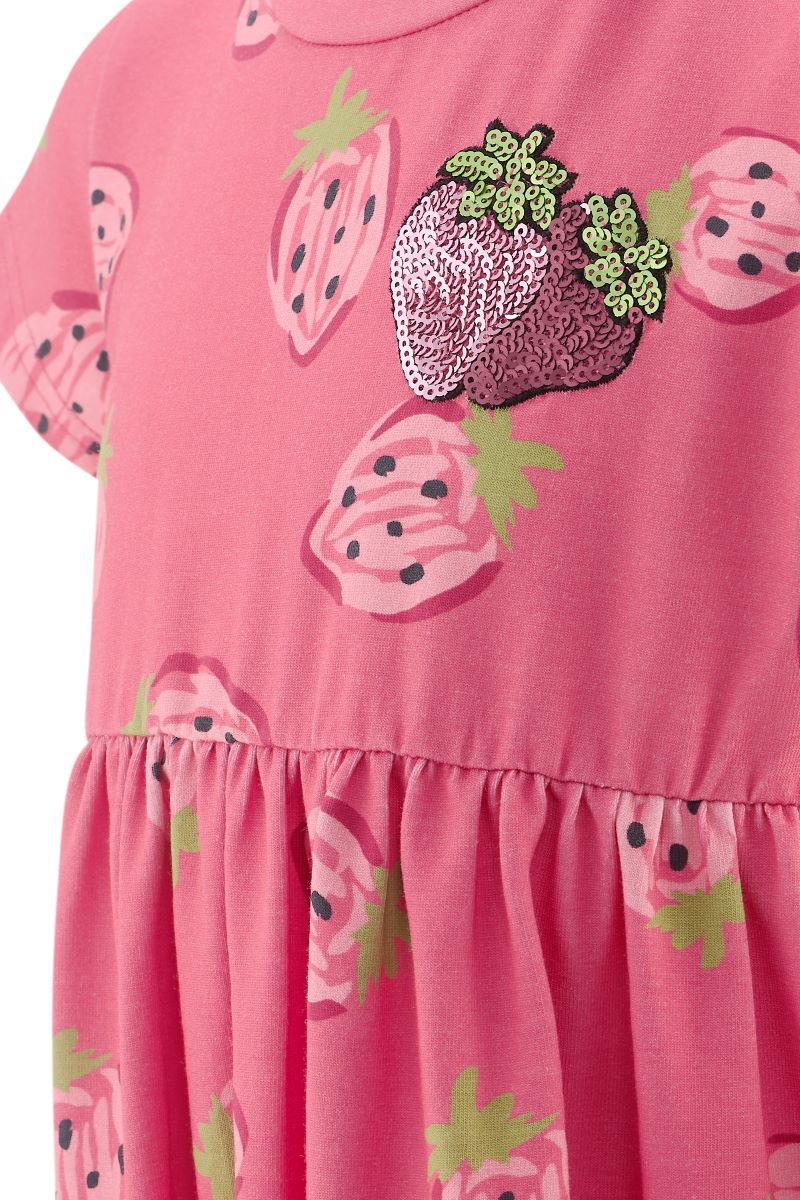 Happy Girls Mädchen Sommerkleid Jerseykleid Erdbeere Geschenkidee