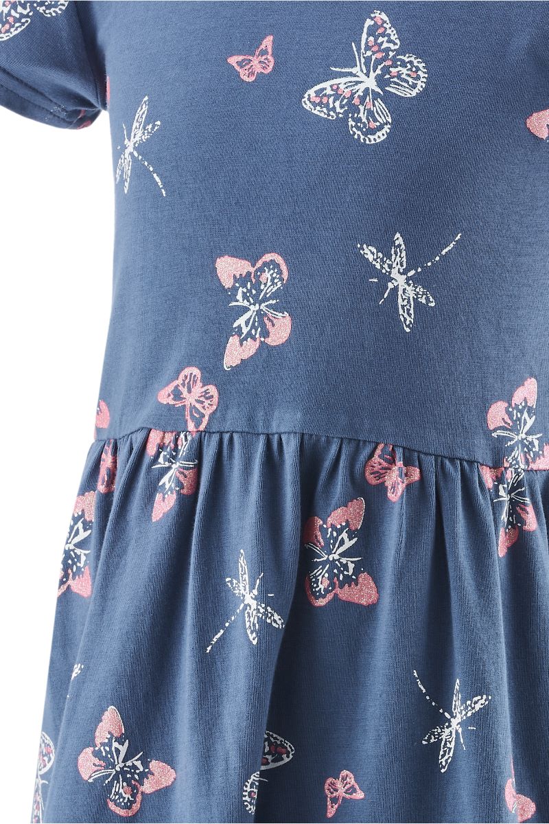 Happy Girls Mädchen Jersey Kleid Sommerkleid Schmetterling
