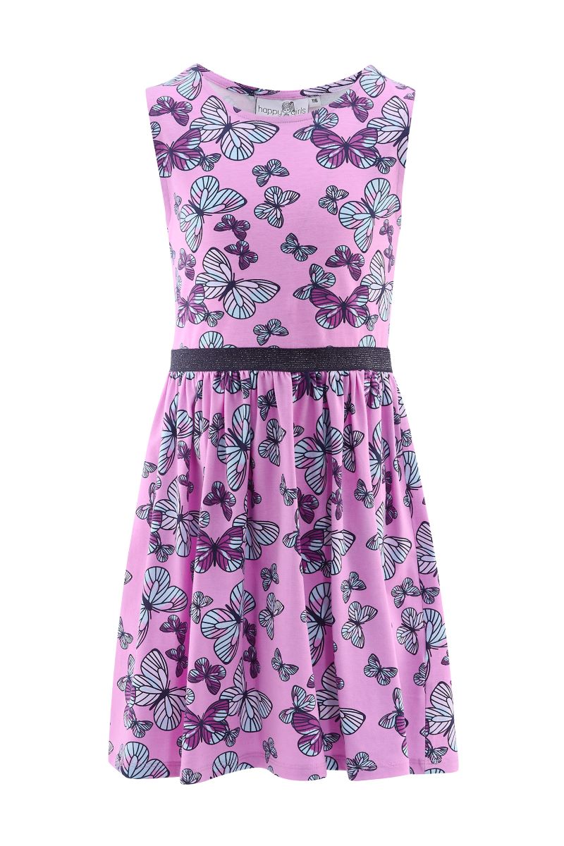 Happy Girls Mädchen Jersey Kleid Sommerkleid Schmetterling