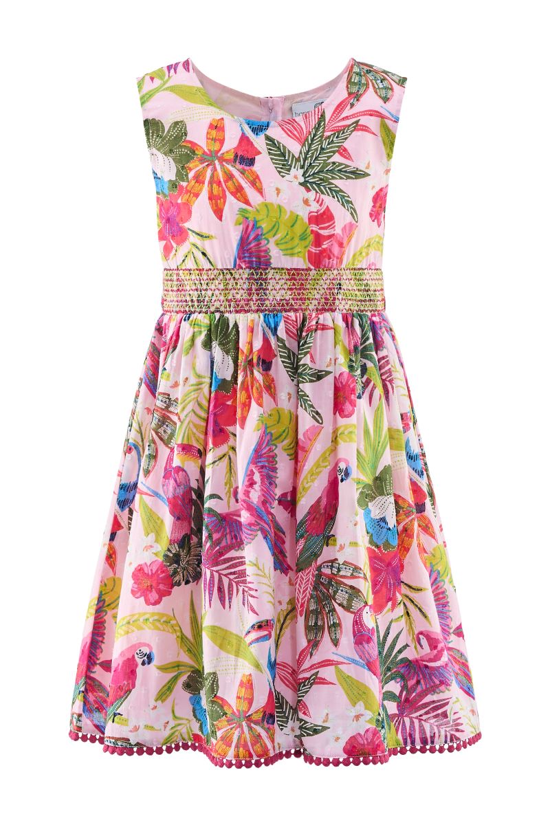 Happy Girls Mädchen Sommerkleid Papagei Geschenkidee