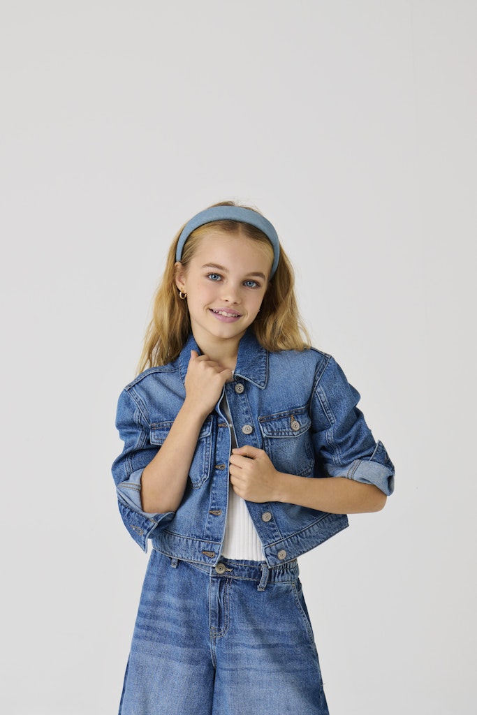 Only Mädchen Jeansjacke Übergangsjacke kastig KOGLUMI
