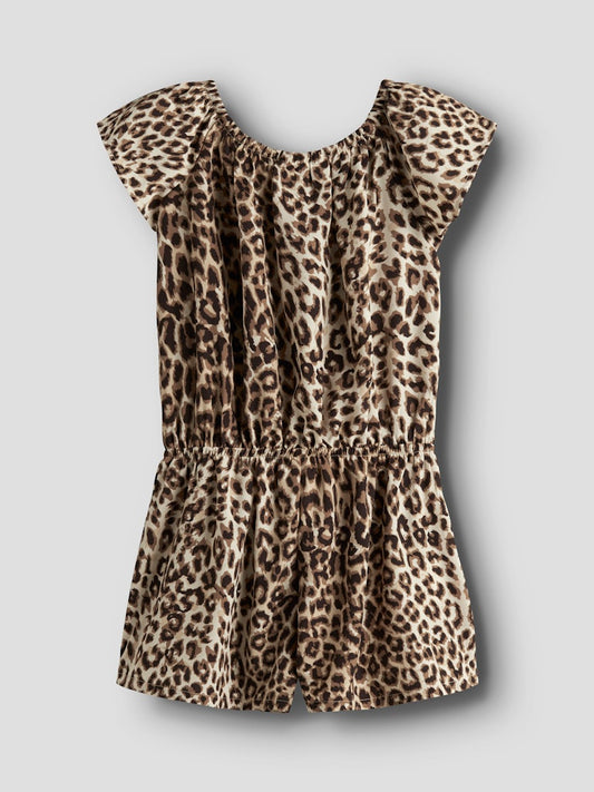 Name it Mädchen Jumpsuit Leopard NKFVINAYA SS PLAYSUIT