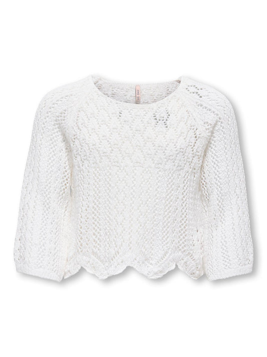 Only Mädchen Strickpulli 15352664 KOGNOLA Lochmuster Geschenkidee