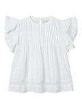 Name it Mädchen Bluse Flügelärmel weiß NKFFARIDE