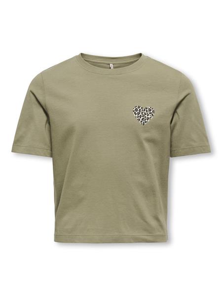 Only Mädchen T-Shirt LEO HEART KOGREX LEO HEART S/S TOP JRS