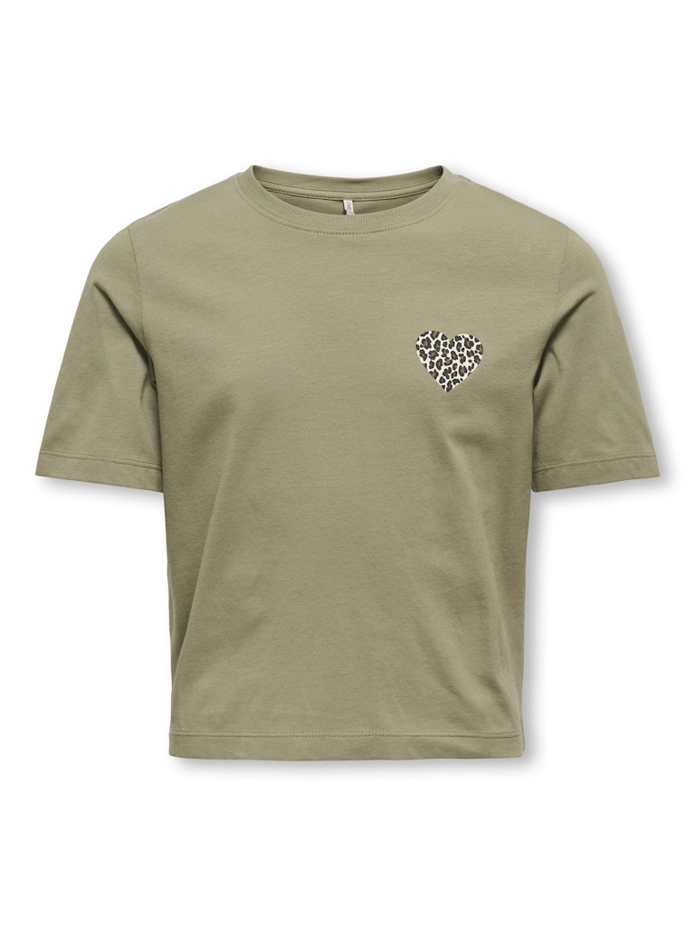 Only Mädchen T-Shirt LEO HEART KOGREX LEO HEART S/S TOP JRS