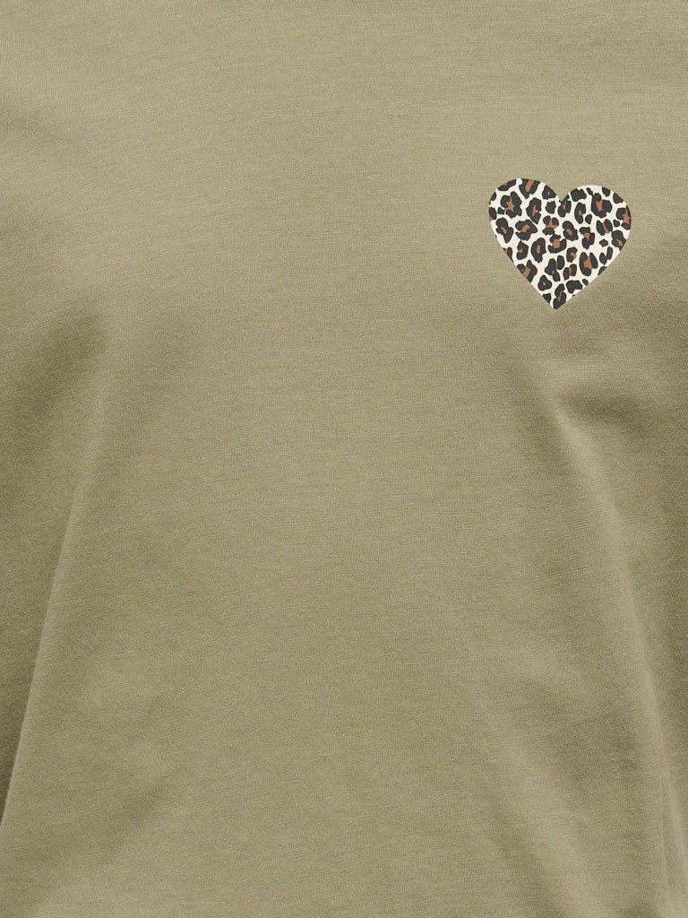 Only Mädchen T-Shirt LEO HEART KOGREX LEO HEART S/S TOP JRS