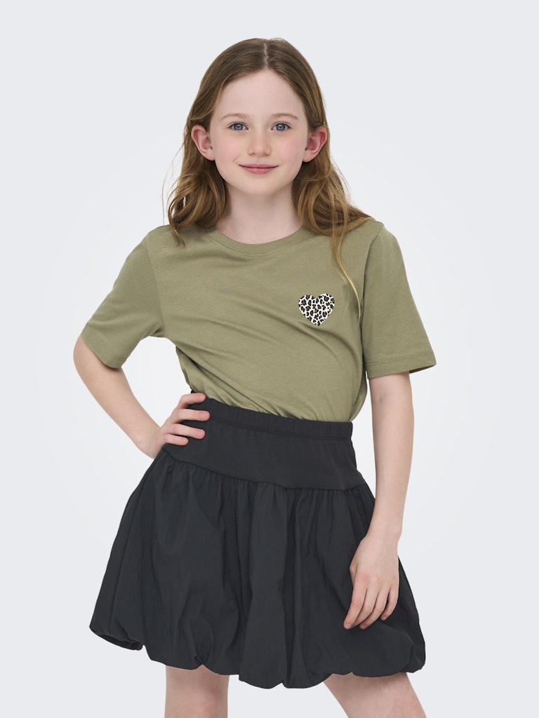 Only Mädchen T-Shirt LEO HEART KOGREX LEO HEART S/S TOP JRS