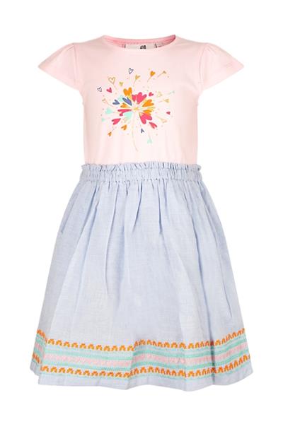 Happy Girls Mädchen Sommerkleid  Jersey Glitzer Schulanfang