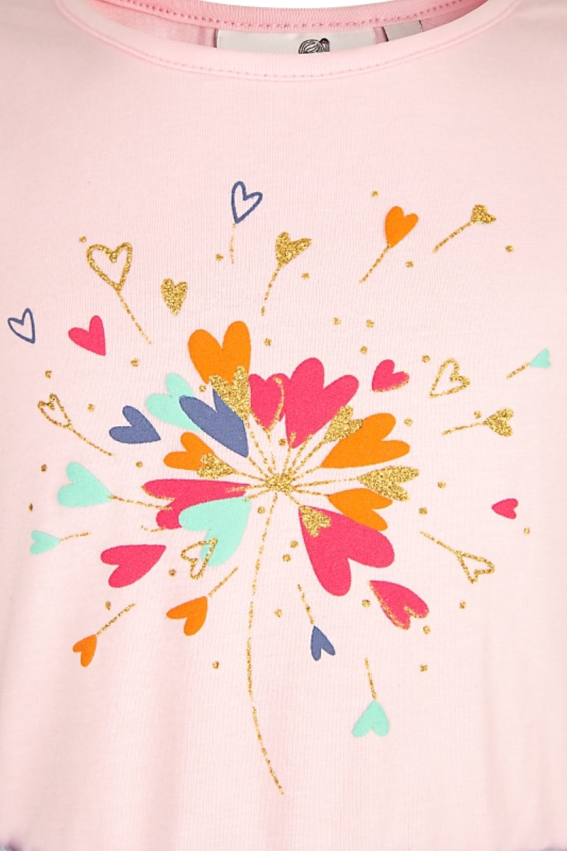 Happy Girls Mädchen Sommerkleid  Jersey Glitzer Schulanfang