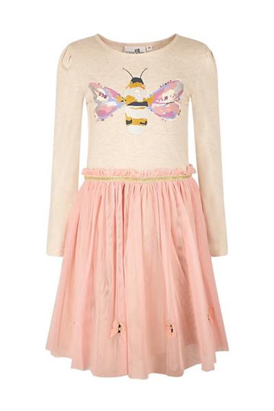 Happy Girls Mädchen Jersey Kleid langarm Schmetterling