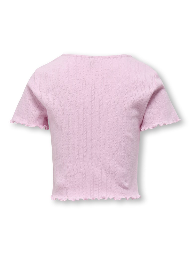Only Mädchen T-Shirt Rippshirt KOGCARLOTTA LIFE S/S TOP JRS