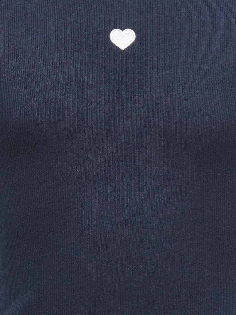 Only Mädchen T-Shirt Rippshirt KOGELVA JUNE EMB S/S TEE CS JRS