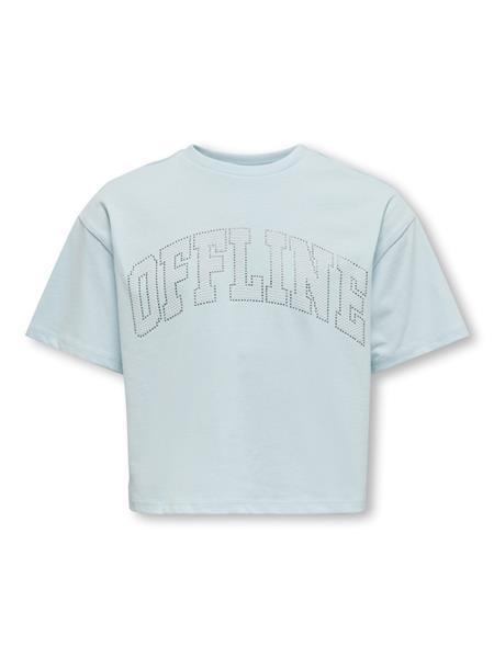 Only Mädchen T-Shirt weit kurz KOGRIRI S/S RHINESTONES TOP BOX JRS