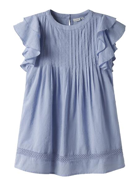 Name it Mädchen Kleid Flügelärmel hellblau NKFFARIDE
