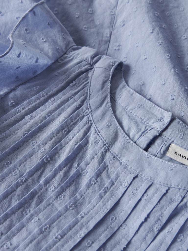 Name it Mädchen Kleid Flügelärmel hellblau NKFFARIDE