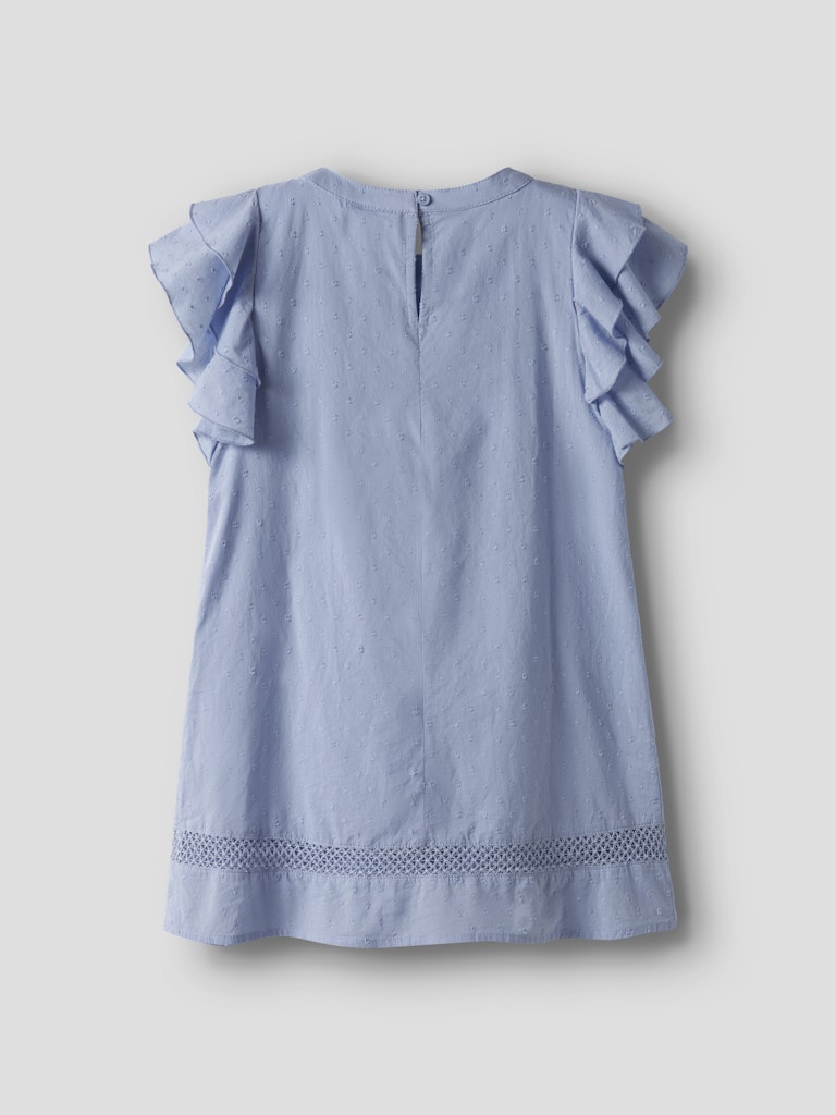 Name it Mädchen Kleid Flügelärmel hellblau NKFFARIDE