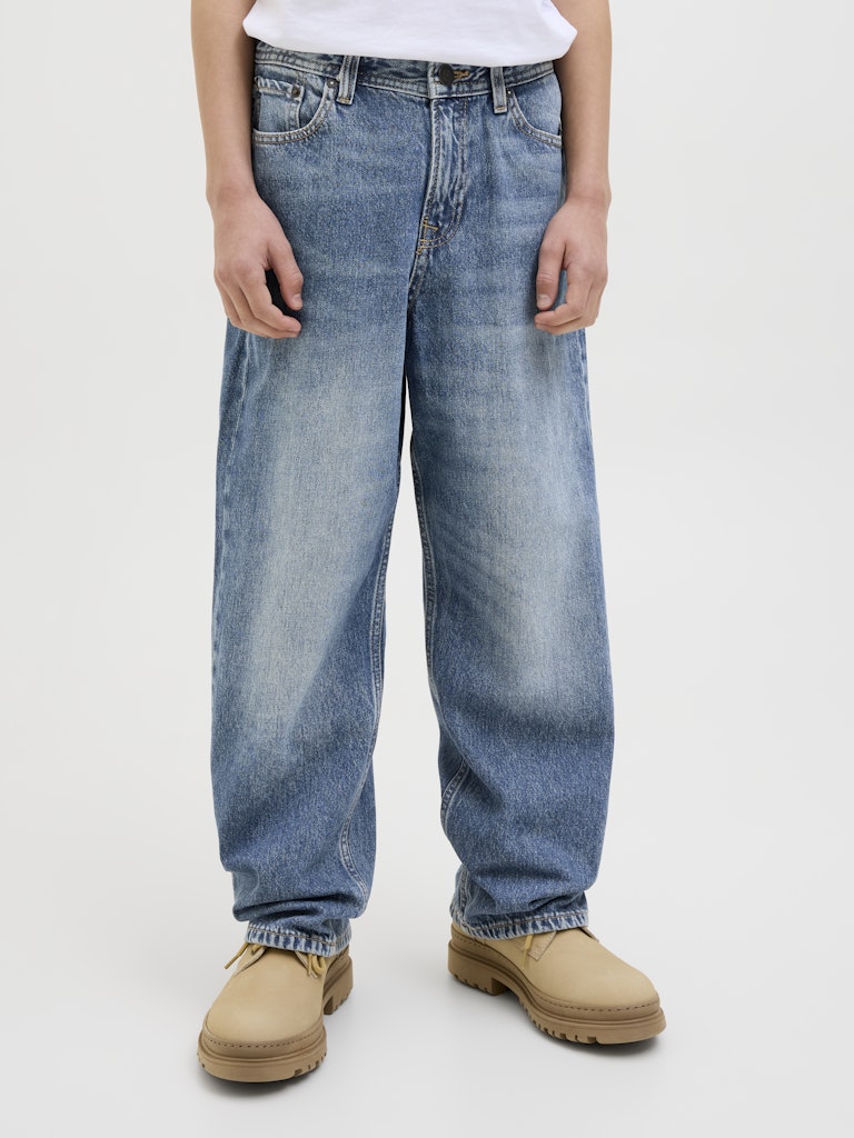 Jack & Jones Jungen Jeans Baggy Mittelblau weites Bein JJIALEX