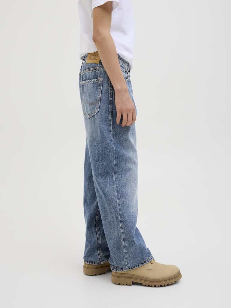 Jack & Jones Jungen Jeans Baggy Mittelblau weites Bein JJIALEX