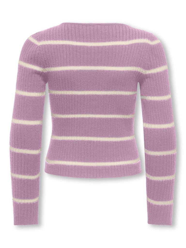 Only Mädchen Strickpulli Streifen  KOGIBI LS RIB BOATNECK CP KNT