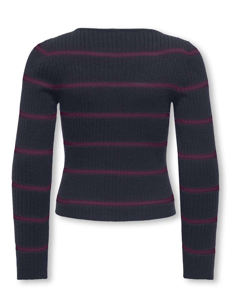Only Mädchen Strickpulli Streifen  KOGIBI LS RIB BOATNECK CP KNT