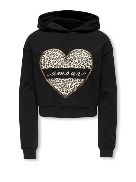 Only Mädchen Hoodie Sweatshirt kurz Amore Leo KOGCOOPER LIFE HEART