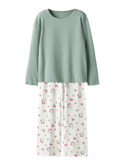 Name it Mädchen Schlafanzug Pyjama Stretch NKFNIGHTSET RASPBERRY