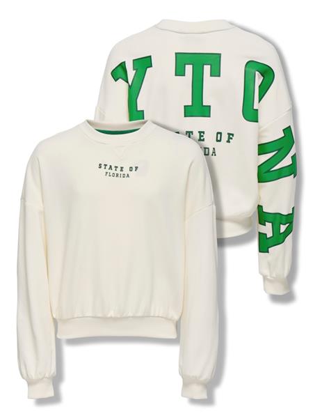 Only Mädchen Sweatshirt kurz KOGSALLY  KOGSALLY LIFE L/S OVZ O-NECK