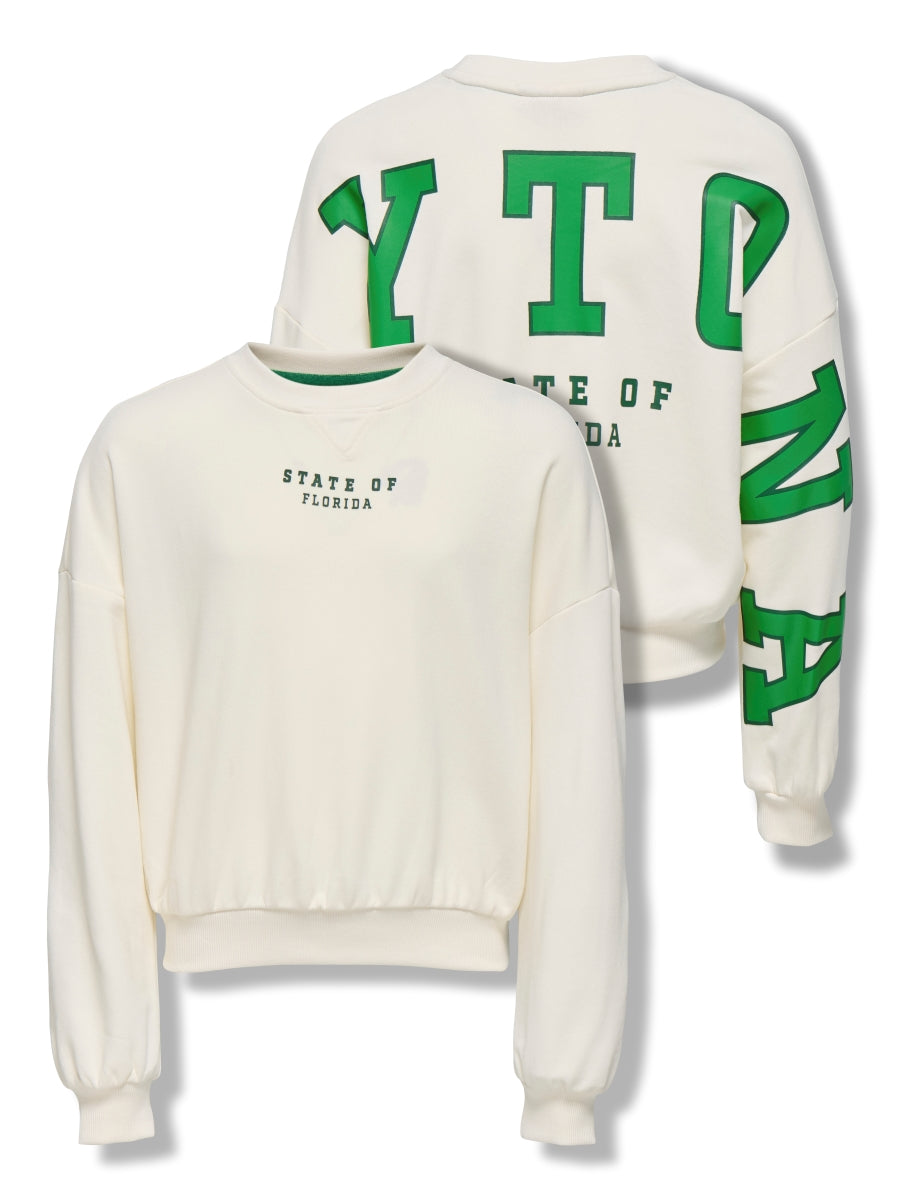 Only Mädchen Sweatshirt kurz KOGSALLY  KOGSALLY LIFE L/S OVZ O-NECK