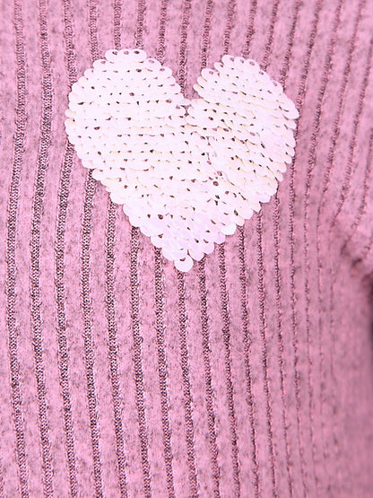 Happy Girls Mädchen Strickkleid langarm 953103 Glitzerherz