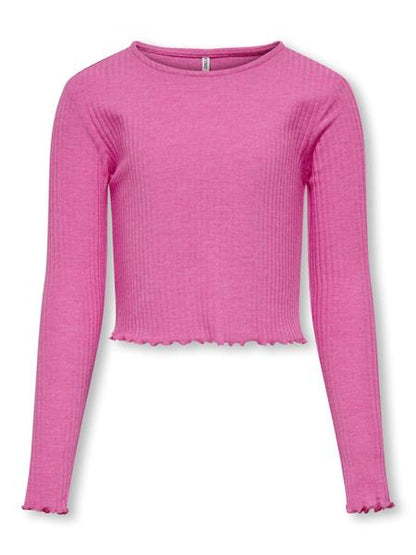 Only Mädchen Langarmshirt Rippshirt Geschenkidee KOGNELLA L/S O-NECK